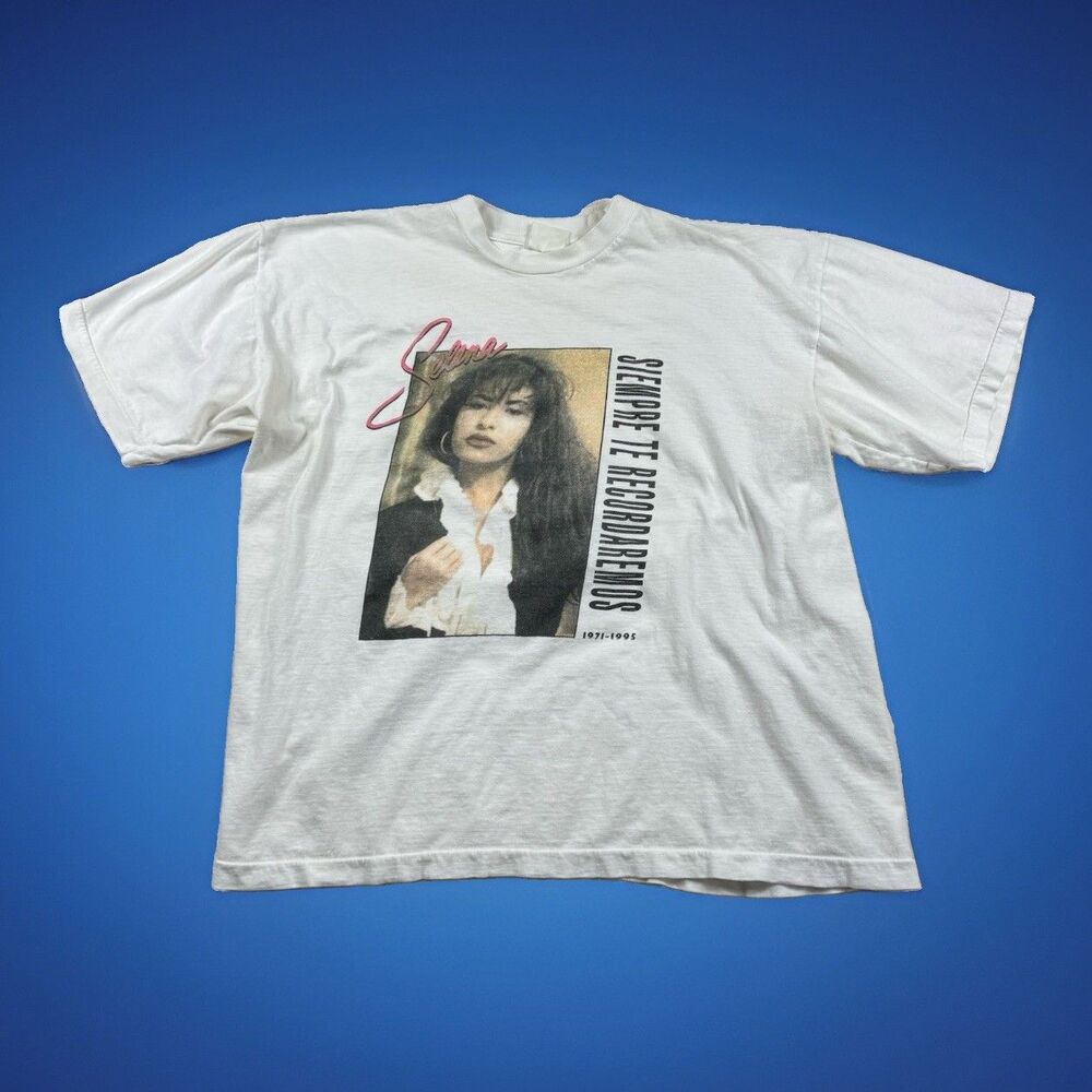 VTG 1995 Selena Quintanilla Memorial Music Promo T-Shirt Size L Single Stitch